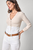 Lilla P Bamboo Dye V-Neck Cardigan
