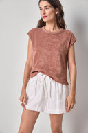 Terry Boxy Sleeveless Top