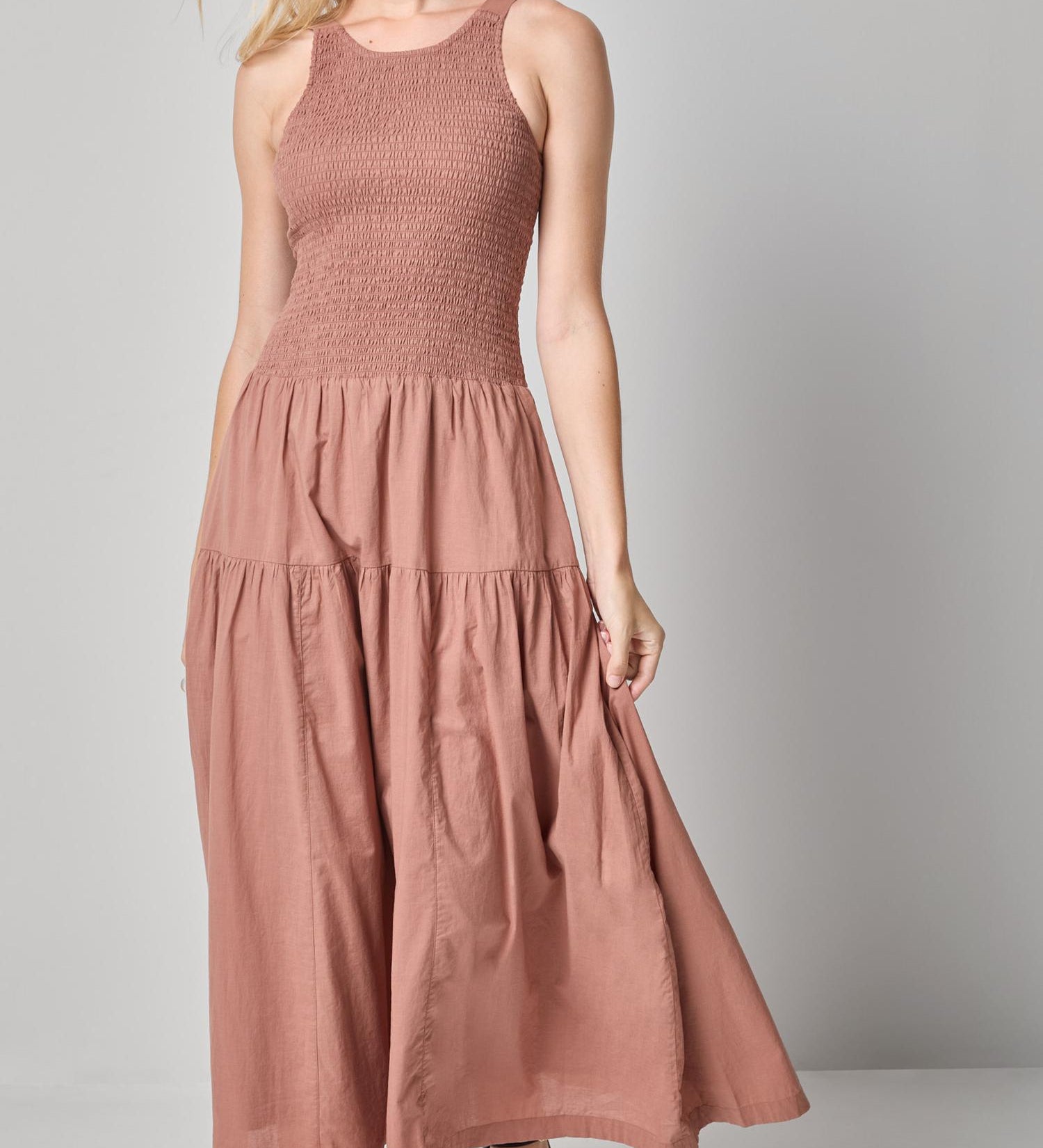 Smocked Bodice Maxi Dress