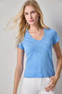 Lilla P Twisted Binding V-Neck