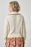 Lilla P Contrast Zip Cardigan