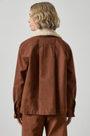 Lilla P Washed Twill Pleat Back Jacket