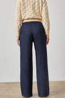 Lilla P High-Rise Wide-Leg Denim Trouser – Dark Wash