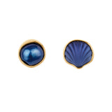 Dark Blue Mismatched Stud by Grainne Morton