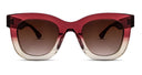 Thierry Lasry GAMBLY Burgundy Cat Eye Sunglasses