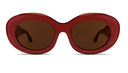 Thierry Lasry ENVY Burgundy Oversized Oval Sunglasses