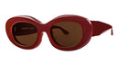 Thierry Lasry ENVY Burgundy Oversized Oval Sunglasses