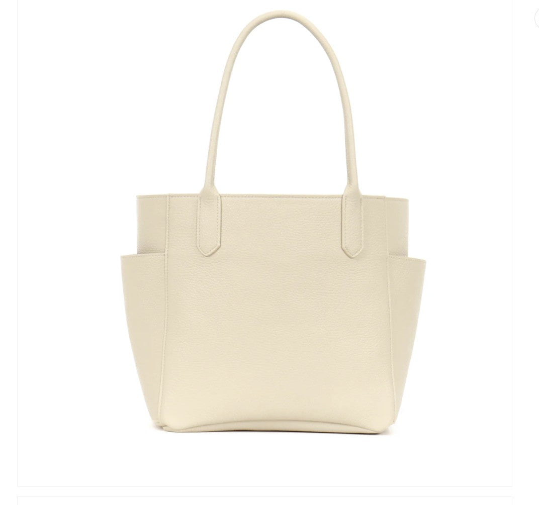 B.May Small Pocket Leather Tote by CashmereRED