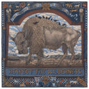 Sabina Savage Secrets of The Bison Silk Twill Scarf 42 – Chambray/Stone