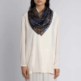 Sabina Savage Secrets of the Bison Silk Twill Chambray/Stone 90 x 90cm