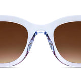 Thierry Lasry SEXXXY 00 Clear Sunglasses – Soft Cat Eye with Metal Temples