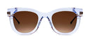 Thierry Lasry SEXXXY 00 Clear Sunglasses – Soft Cat Eye with Metal Temples