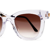 Thierry Lasry SEXXXY 00 Clear Sunglasses – Soft Cat Eye with Metal Temples