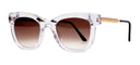 Thierry Lasry SEXXXY 00 Clear Sunglasses – Soft Cat Eye with Metal Temples