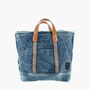 Small Zipper Tote | Washed Denim