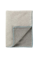 Johnston's Reversible Blanket Stitched Throw in Silver/Grey, 190x140