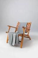 Johnston's Reversible Blanket Stitched Throw in Silver/Grey, 190x140