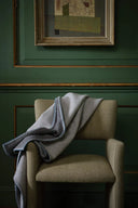 Johnston's Reversible Blanket Stitched Throw in Silver/Grey, 190x140
