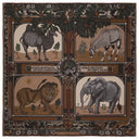 Sabina Savage The Beasts Untamed Silk Twill Scarf 90 – Camel/Tobacco