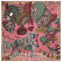 Sabina Savage The Fool Silk Twill Scarf 90 – Raspberry/Shell