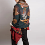 Pheasant Tree in Forrest/Saffron - Cashmere Stole