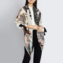 Sabina Savage The Royal Striped Horses Cashmere Shawl 135 – Pastel/Pearl