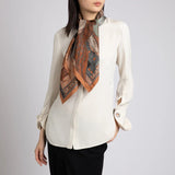 Sabina Savage Song Deer Silk Twill Carol/Quart 90 x 90cm