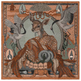 Sabina Savage Song Deer Silk Twill Carol/Quart 90 x 90cm