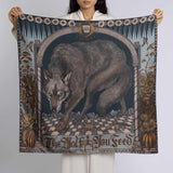 Sabina Savage The Wolf You Feed Silk Twill  Gunmetal/Gloaming 90 x 90cm