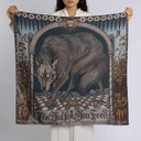 Sabina Savage The Wolf You Feed Silk Twill  Gunmetal/Gloaming 90 x 90cm