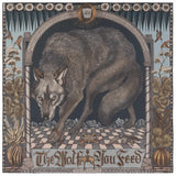 Sabina Savage The Wolf You Feed Silk Twill  Gunmetal/Gloaming 90 x 90cm