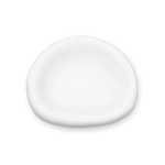 Tina Frey Amoeba Medium Bowl in white resin with smooth, organic shape and sculptural finish.