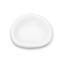 Tina Frey Amoeba Medium Bowl in white resin with smooth, organic shape and sculptural finish.