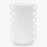 Tina Frey Loopy Large Vase in white resin, featuring organic silhouette and playful texture.