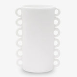 Tina Frey Loopy Large Vase in white resin, featuring organic silhouette and playful texture.