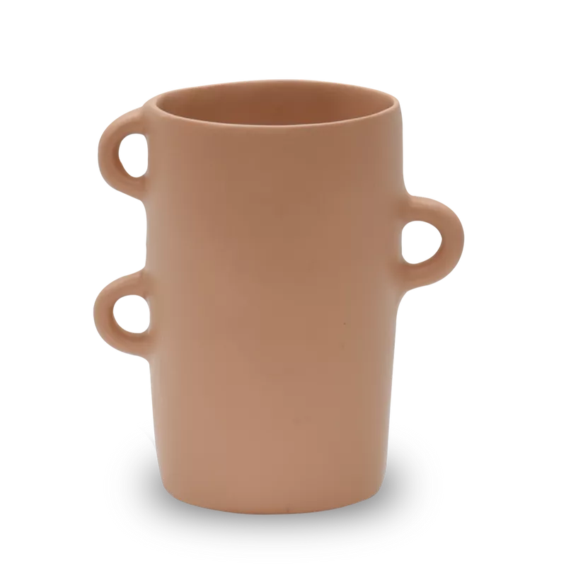 Medium resin vase with sculptural loop design by Tina Frey, handcrafted in San Francisco.