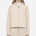 MooRER BERTHA-ITO Hybrid Down Bomber Jacket – Stone