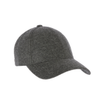 Front view of Varsity Headwear 100% Loro Piana Cashmere Cap in Flint Grey, showcasing mid-profile 6-panel design.