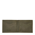 Interior view of the Il Bisonte Feniglia Wallet showing six card slots, two ID pockets, and an unlined bill compartment in smooth Italian leather.