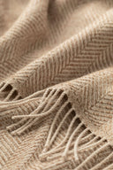 Merino Throw Blanket | Texture Herringbone by Johnston's of Elgin