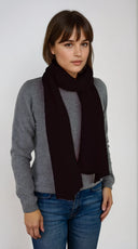 Lightweight deep black cashmere Scottish cashmere scarf designed in Telluride and made in the USA. A breathable, everyday accessory for understated luxury.