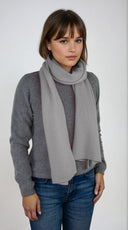 light gray cashmere Scottish cashmere poncho designed in Telluride and made in the USA. A versatile, elegant winter wrap for all body types.