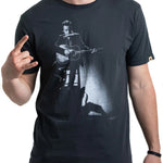 Clinch Collections Bruce Springsteen Tee in black, vintage-inspired band t-shirt with Springsteen graphic, front view