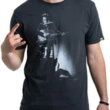 Clinch Collections Bruce Springsteen Tee in black, vintage-inspired band t-shirt with Springsteen graphic, front view