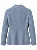 Back view of the Colombo cashmere single-breasted jacket in fog melange