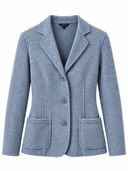 Colombo women’s cashmere single-breasted jacket in fog melange