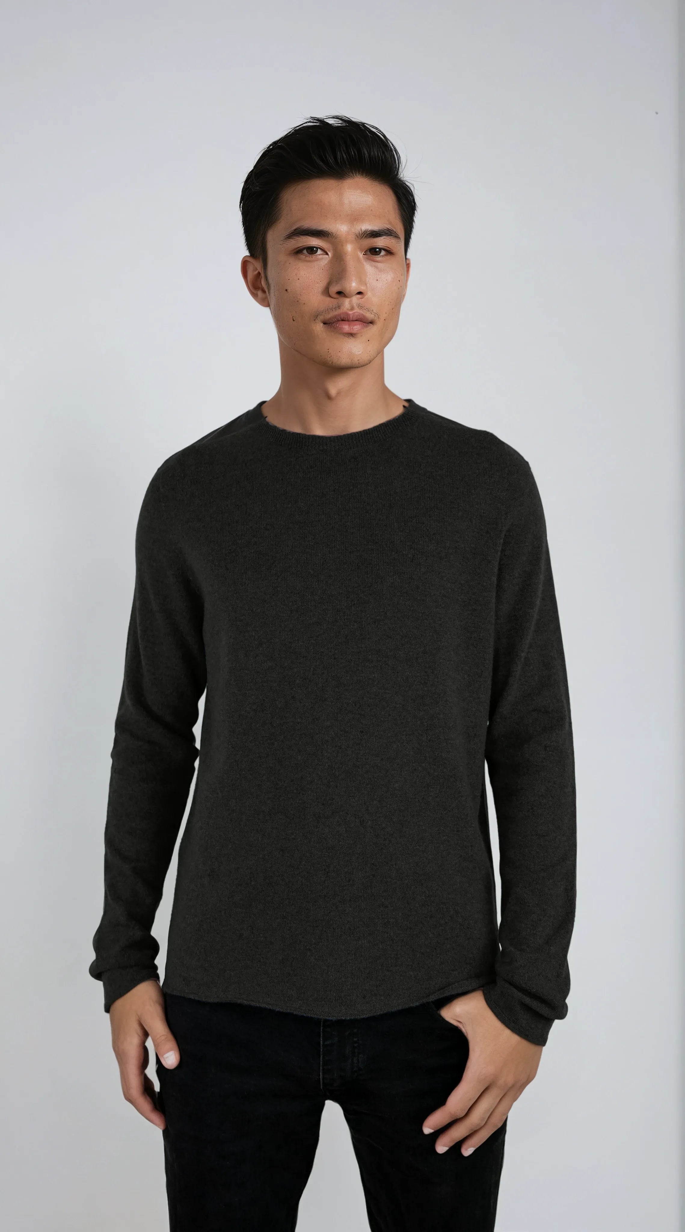 Breathable cashmere sweater with a tee-like fit, designed in Telluride and made in the USA. Ideal for layering or packing light.