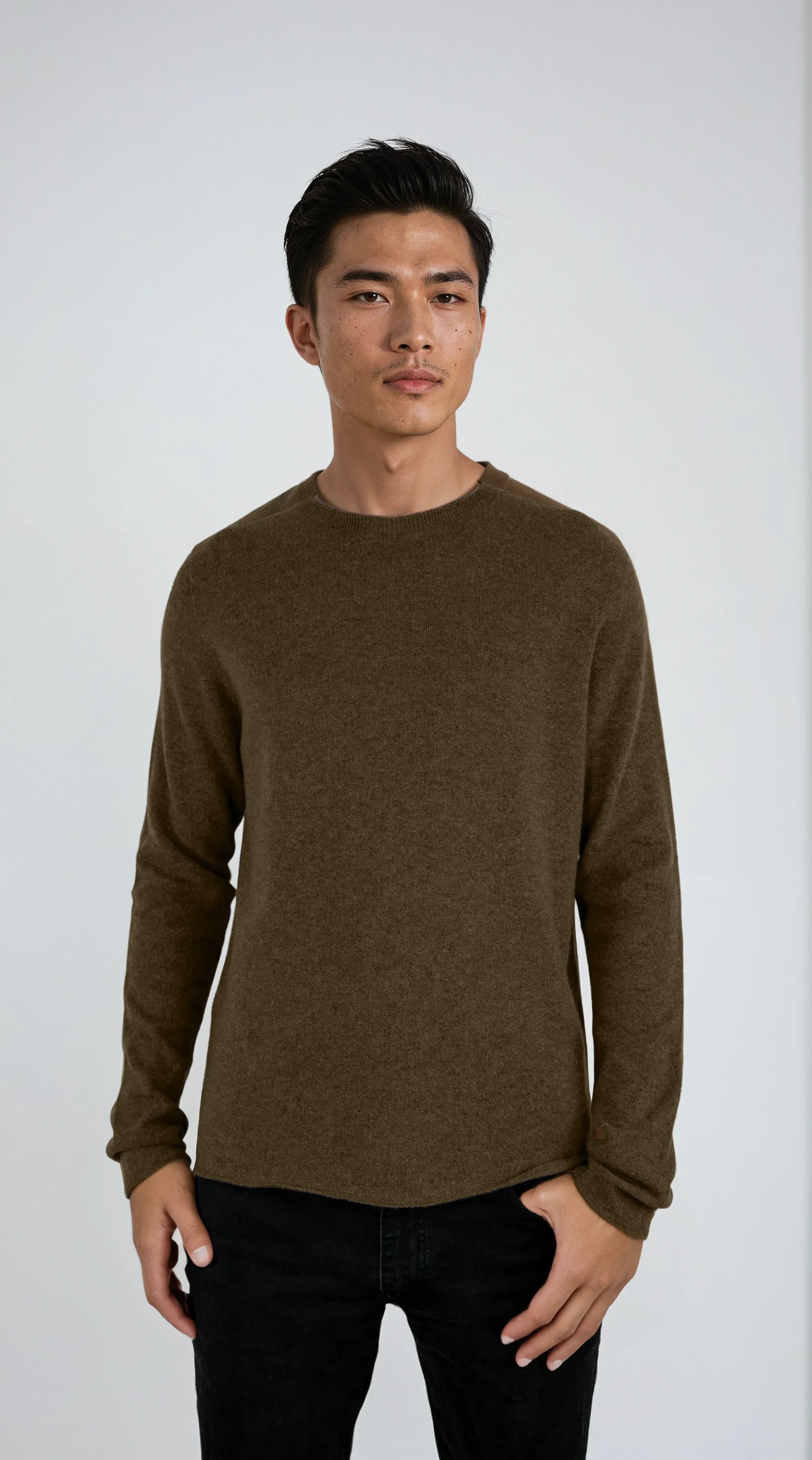 Breathable cashmere sweater with a tee-like fit, designed in Telluride and made in the USA. Ideal for layering or packing light.