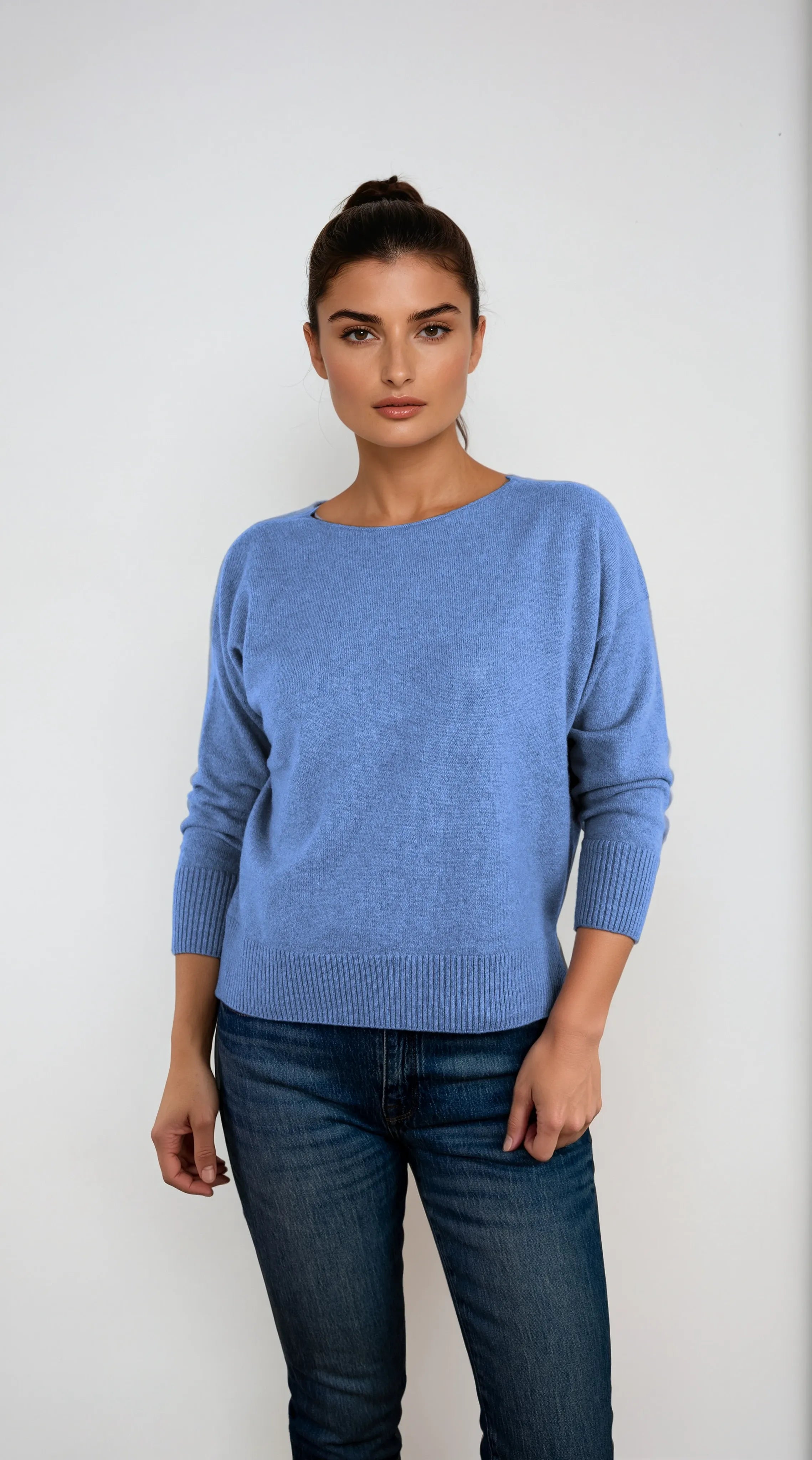 Minimalist cashmere robe coat with no buttons, designed in Telluride and made in the USA. Perfect for moms, errands, or cozy mornings.