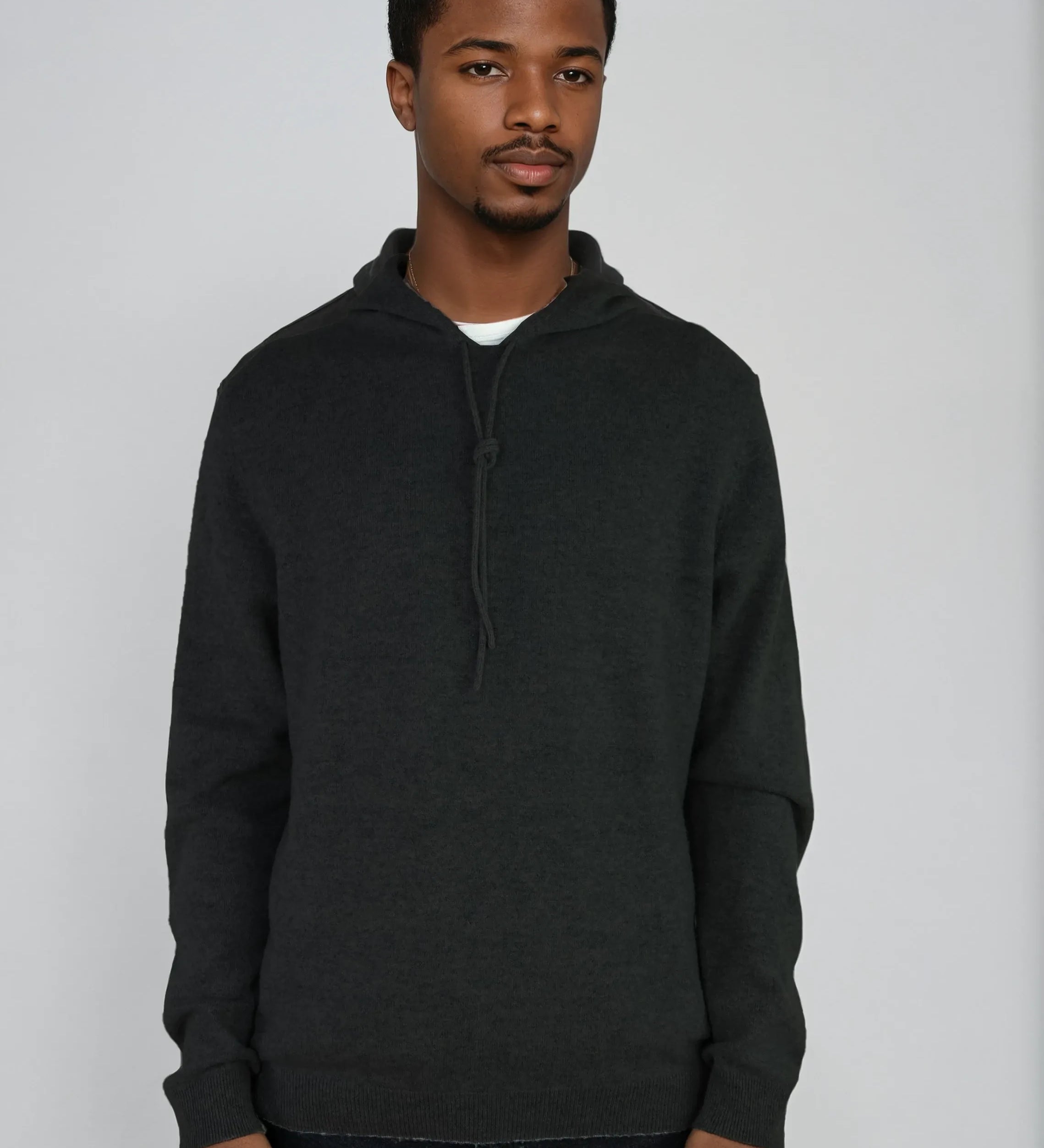 Unisex cashmere hoodie designed in Telluride and made in the USA. Wear it skiing, over a dress, or lounging in quiet luxury.